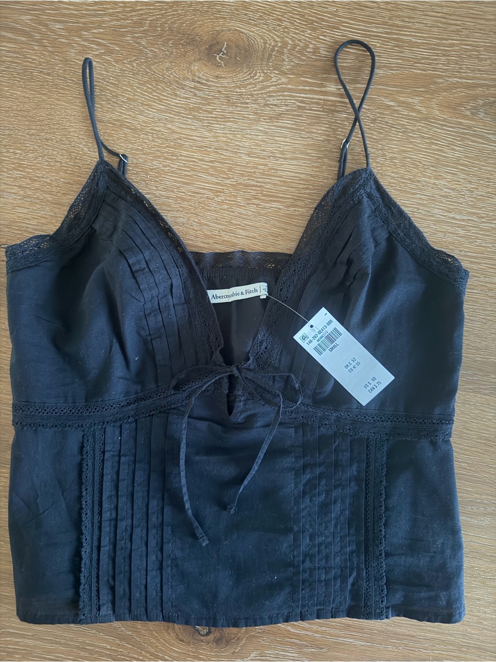 Abercrombie & Fitch Black Lace-Trim Camisole Top